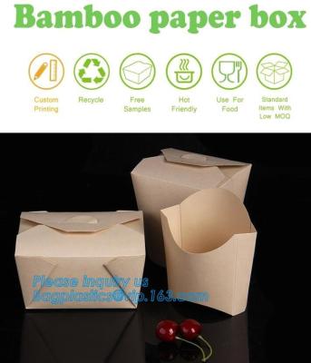 China Customized kraft floding lunch takeaway packaging box,Kraft Paper Lunch Box Disposable Salad Box Food takeaway Packaging for sale