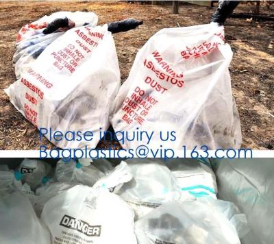 China Disposal Asbestos Waste Bags ,Plastic Bags for Asbestos fibers,asbestos waste packaging plastic garbage bag BAGEASE PAC for sale