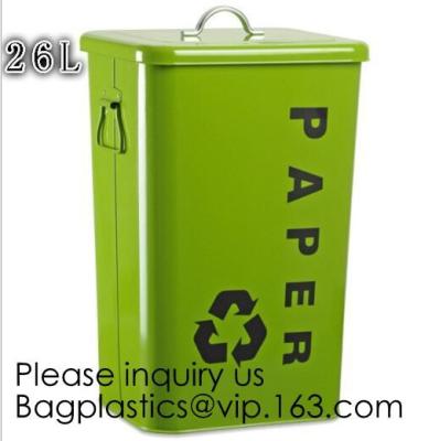 China Household Metal Tin Garbage /Dust Bin,Metal Dog Pet Food Storage Bin Tin/Galvanized Trash Can/Garbage Bin,Store Supplies for sale