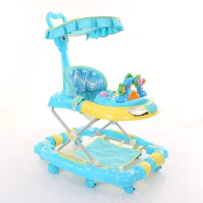 China 2020 new model eco-friendly cartoon design 4 in 1 rocker baby walker with music baby walker for sale