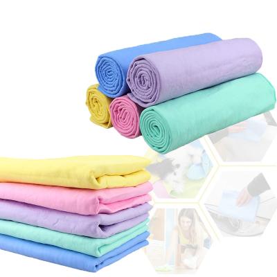 China New 66x43cm Deerskin PVA Buckskin Absorption Microfiber Wash Clean Towel Synthetic Towel Safe For Car Wash Child for sale