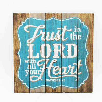 China High quality ; 100% Handmade Wholesale Religious Cheap Wall Decor Psalm Wooden Plaques for sale