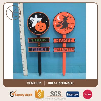 China 100% Handmade Witch Swinger Signs Ghost Yard Decor and Stake Outdoor Pumpkins for sale