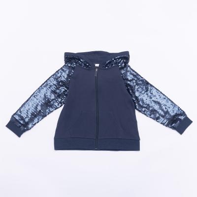 China OEM Breathable Autumn/Winter Girls Blue Jacket For 4-14 Years Kids for sale