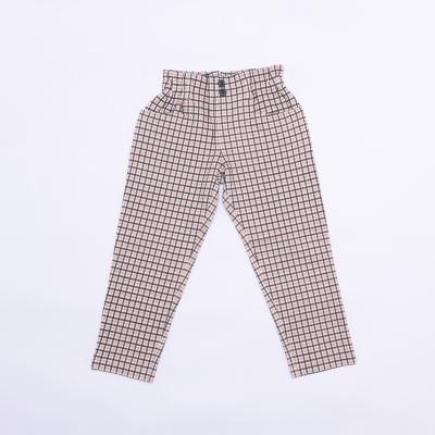 China OEM Breathable Girls Plaid Pants Trousers Custom Kids Clothes For 4-14 Years Old Kids for sale