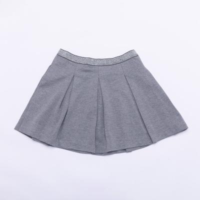 China Fashionable OEM Breathable Girls Gray Pleated Skirt For 8-16 Years Old Children for sale