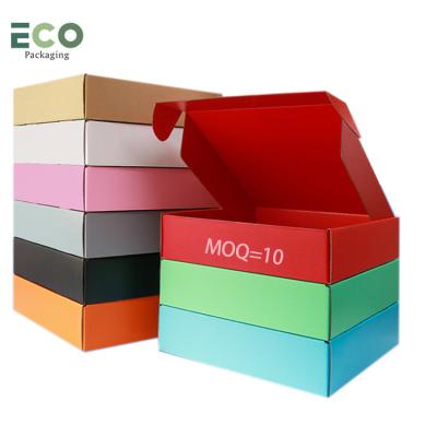 China Recyclable Custom E Commerce Folding Paper Box Eco Friendly Recycled Cardboard Kraft Shipping Paper Box With Logo for sale