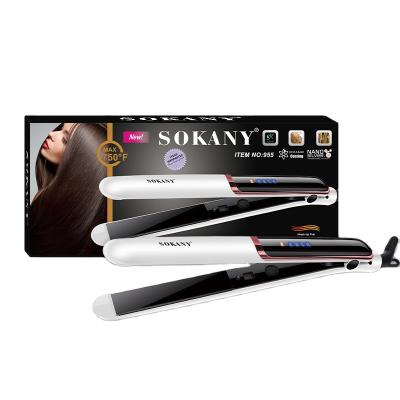 China Zogifts SOKANY 2021 New Safety Professional Ceramic Flat Hair Straightener Iron Design Iron for sale