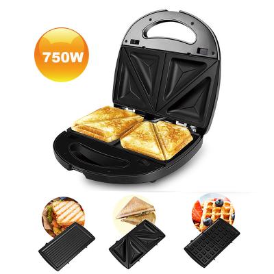 China Zogifts SOKANY Commercial Toaster Grill Sandwich Maker 3 in 1 Non Sticking Breakfast Sandwich Maker for sale