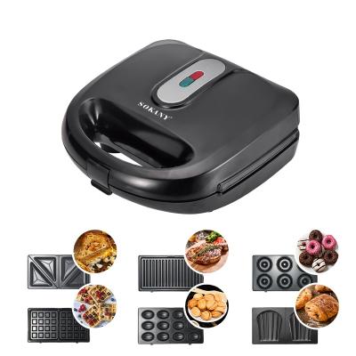 China Detachable Household Dishes Waffle Maker Grill and Sandwich Maker Grill Maker 4 in 1 for Homeuse with GS for sale