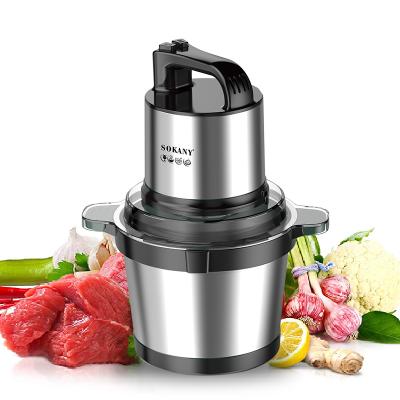 China Commercial High Quality Zogifts 4L 800W Electric Cleaver Stainless Steel Body Food Chopper for sale