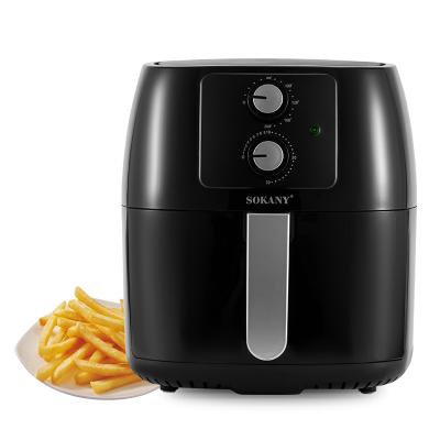 China Hotel Sokany Hot Sale 5L Air Cooker Air Fryer Family Used Air Fryer Oil Free Oven for sale