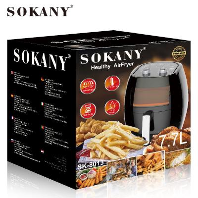 China New Arrival Sokany Hotel Food Grade Professional Hot Oil Free Air Fryer Electric Deep Fryer for sale