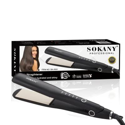 China SOKANY Household Professional Permanent Hair Straightening Mini Flat Curling Irons Electric Wet and Dry Hair Straightener for sale