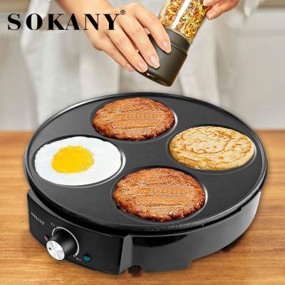 China SOKANY 2022 Hot Selling Automatic Control Room Temperature Pancake Maker Electric Nonstick Coating Pancake Maker Easy Clean for sale