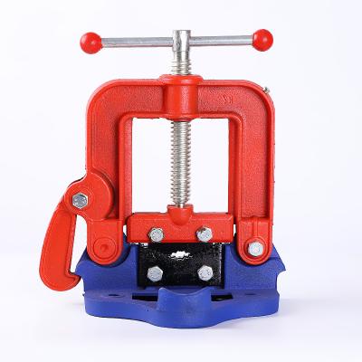 China Industrial heavy duty bench vise or bench vise clamp-on pipe vice or pipe vise for sale