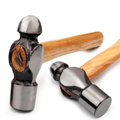 China Nail Hammer OEM Factory Forged Fiber Steel Natural Color Pein Ball Claw Hammer 8oz 12oz 16oz 24oz Wooden Handle for sale