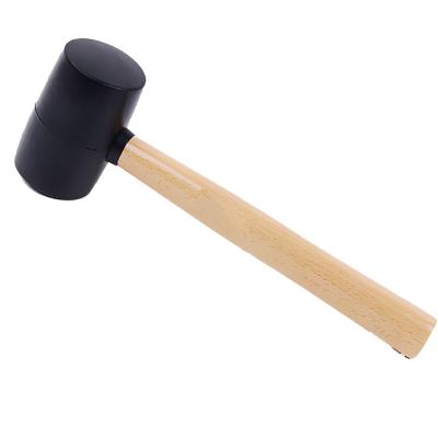 China Machinist Hammer OEM Factory 8oz 12oz 16oz 24oz Wood Handle Rubber Mallet For Tile Installation Hammer Decoration Rubber Tool for sale