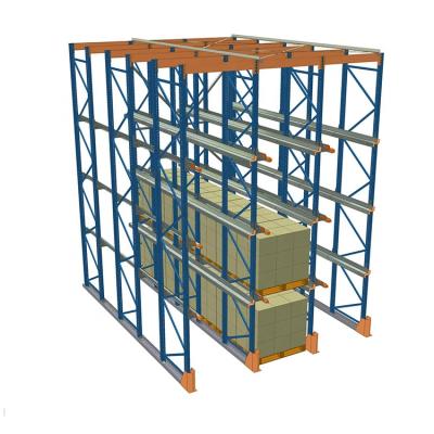 China Corrosion Protection Drive In Heavy Duty Steel Rack Storage Shelf For Warehouse Cold Forklift Drives In Pallet for sale