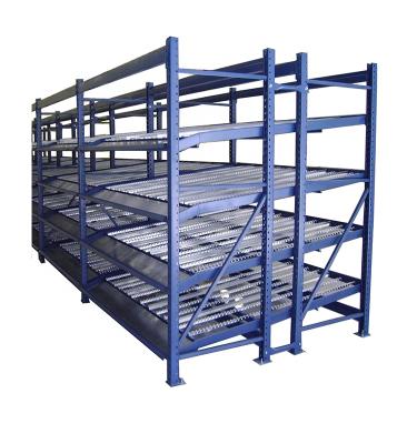 China Corrosion Protection Warehouse Cardboard Roll Rack Shelf Flow Gravity Fed Storage Racks Racking Systems for sale