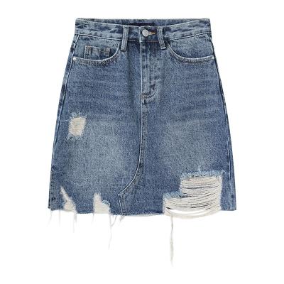 China 2022 New Style Women's Skirt Jeans OEM Low MOQ Low Price Breathable Shorts Jeans For Women for sale