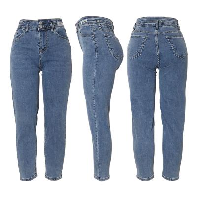 China High Waist Blue Straight Tube Jeans Womens Wide Leg Leisure Breathable Sports for sale