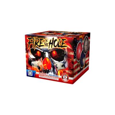 China 500G Liuyang Cake Fireworks 25 Shots Fire In The Hole 30*36*225mm Outdoor for sale