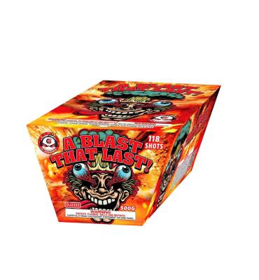 China 500G Cake Consumer Fireworks 118 Shots Fan Shape China Liuyang 1.4G UN0336 for sale