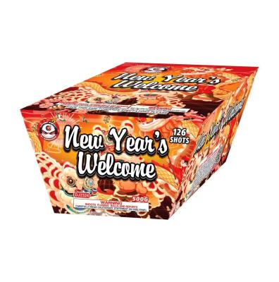 China 500G Cake Consumer Fireworks 126 Shots 120*12*16mm Fan Shape For Celebration for sale