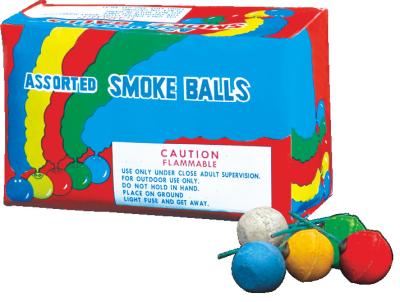 China Custom Liuyang Toy Consumer Fireworks Smoke Ball Red Green Yellow White Blue Color for sale