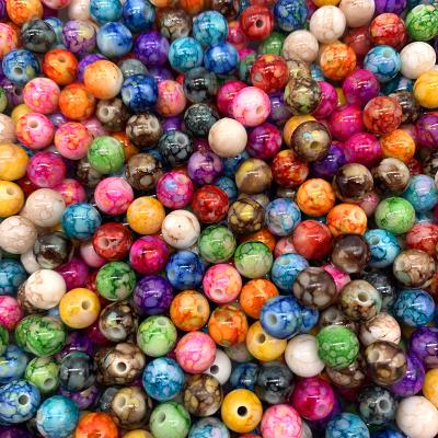 China Other 8mm-10mm Round Shape Making Acrylic Beads Multicolor Loose Bead Jewelry DIY Accessory for sale