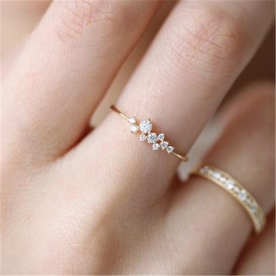 China High Quality Elegant Rhinestone Crystal Opal Rings Fashion Women's Ring Finger Jewelry Rose Gold /Sliver /Gold color 6/7/8/9 size hot sale for sale