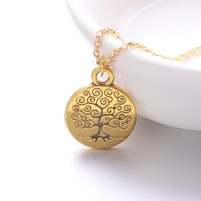 China 30pcs TRENDY 19.5x14.5mm Antique Gold Life Charms Pendants Around Tree Pendant Jewelry Making DIY Handmade Craft Accessories for sale