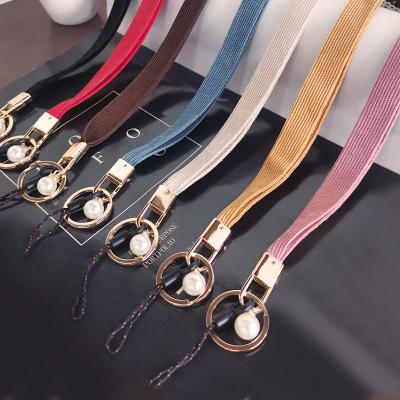 China Wide Detachable Pendant Keychain Badge Lanyard Lanyard Polyester Cell Phone Lanyard Neck Ornaments Hanging Anti-lost Cloth Rope for sale