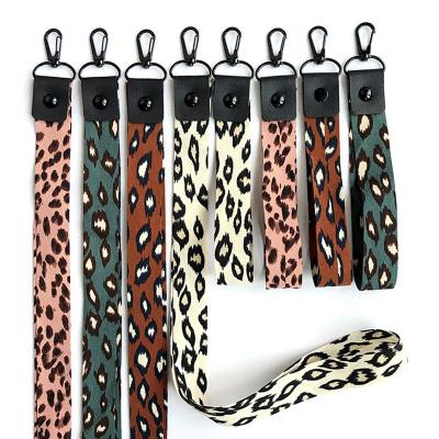 China Polyester Leopard Print For Keys ID Card Universal Mobile Phone Neck Ties For USB Hang Rope Lanyards for sale