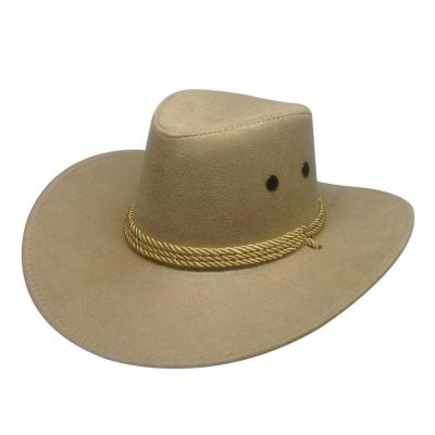 China Dobby Men Travel Sun Visor Wide Brim Summer Cowboy Riding Casual Western Hat Cap for sale