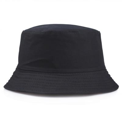 China Solid Color Bucket Beach Sun Street Headwear Fisherman Outdoor White Cap Men And Women Black Striped Foldable Hat for sale