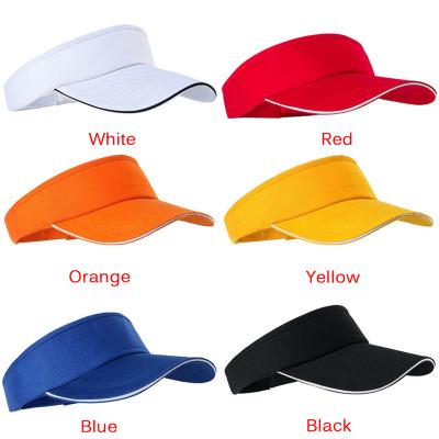 China Adjustable Sun Protection Women Sunscreen Hats Man Cotton For Sun Running Hat Golf Tennis Sun Visor Unisex Empty Top Hat for sale