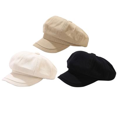 China British Octagonal Simple Hat Painter Accessories Sun Protection Vintage Light Panel Newsboy Female Beret for sale