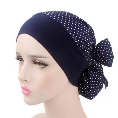 China Casual Women Cotton Breathe New Women' s winter turban hat fabric scarf ladies head elastic hair accessories muslim hat for sale