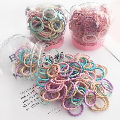 China Decorate 50/100 Pcs/Box Lovely New Colors Cute Soft Elastic Babies Scrunchies Elastic Bands Kids Hair Accessories for sale