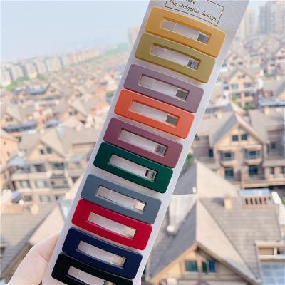 China 10Pcs/lot Simple Fashion Candy Color Hairpins Women Headwear Girls BB Clips Headdress Bobby Pin Hair Accessories for sale