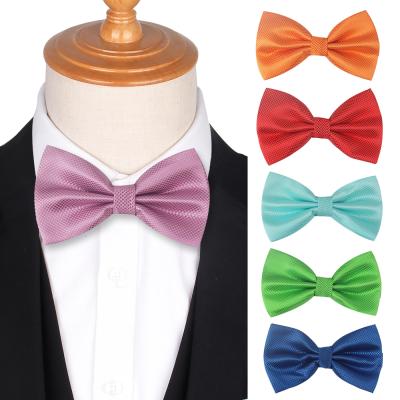 China Color Dobby Candy Bowties For Women Mens Adjustable Solid Tie Classic Suits To Wedding Bow Ties Butterfly Headscarf for sale