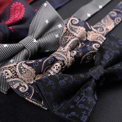 China Wedding Butterfly Dog Man Gift Bow Tie Formal Dresses Ribbon Neck Bow Accessories Tie Dobby Shirt For Men Classic Wholesale for sale