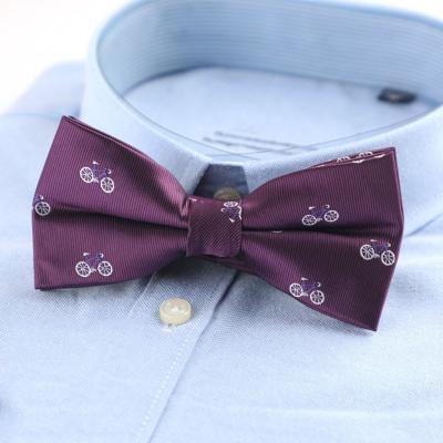 China Striped 2021 Stylish High Density Woven Multiple Ties Fashionable Pre Tied New Pattern Color Polyester Bow Tie Men Bow Tie For Party for sale