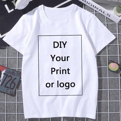 China QUICK DRY T-shirt Customized Printing Leisure T-shirt Summer Women DIY Your Photo Or Logo Custom Similar T-shirt Fashion Tops Female Tee White for sale