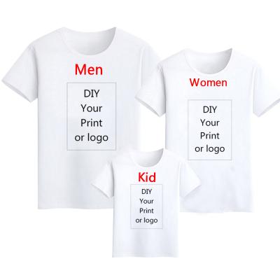 China Parride DIY Logo Brand Lover Women Photo Top T-shirt Men's Baby Boy Girl Tees Customized Art Print T Shirt for sale