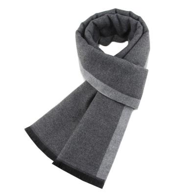 China Polyester solid color winter thickened men's warm black gray; s cotton scarf for sale