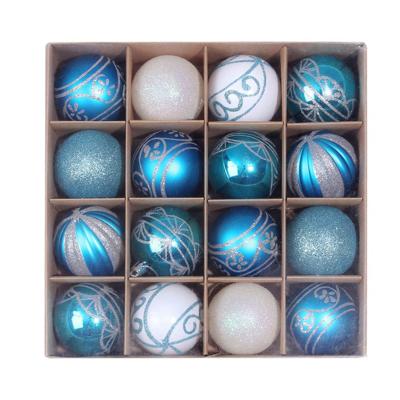 China 16pcs 6cm Lightweight Festival Plastic Unbreakable Holiday Bauble Gift Tree Hanging Christmas Bauble Ornament Party Indoor Outdoor Decor for sale