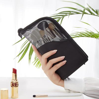 China Fashion 1 PC Cosmetic Holder For Women Zipper Clear Travel Makeup Brush Holder Feminine Organizer Toiletry Bag for sale